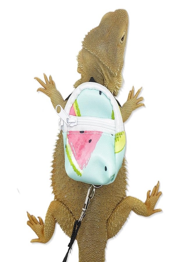 FORZENA Bearded Dragons Harness Leashes Set Cute Backpack Back to School Design for Small Pets Reptile Lizard Crested Gecko Chameleon Rat Hamster Squrriel Ferret Photo Shoot (Flower) - Image 2